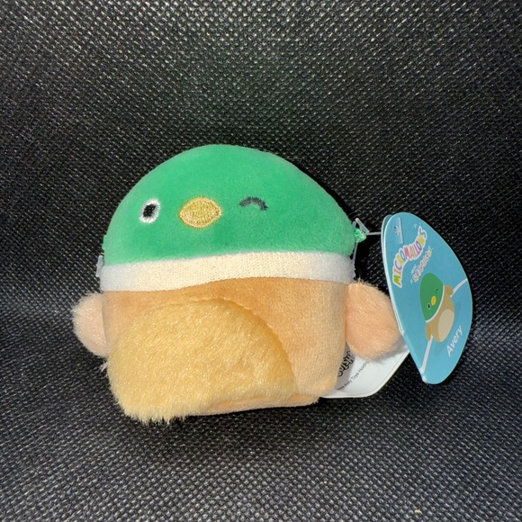 Squishmallows Avery the Mallard Duck 3.5" Clip-On Plush NEW‎ With Tags - Picture 1 of 6